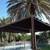 Corten steel pergola