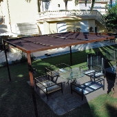 Corten steel pergola