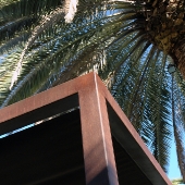 Corten steel pergola