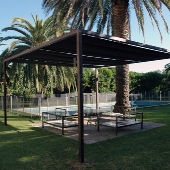 Corten steel pergola